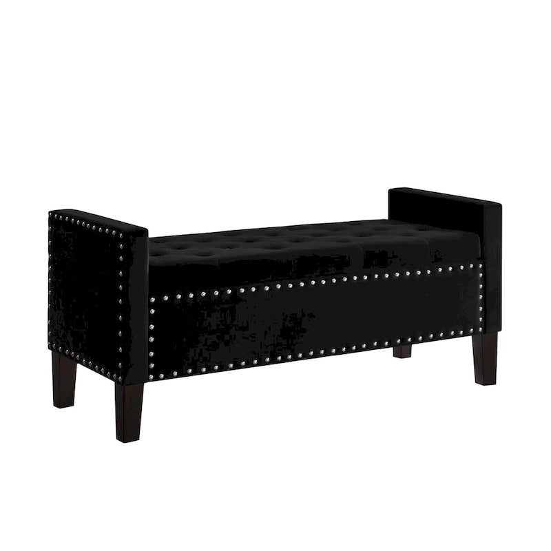 Entryway Living Room Soft Padded Seat with Armrest,Bed Bench 35