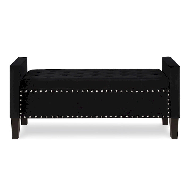 Entryway Living Room Soft Padded Seat with Armrest,Bed Bench 36