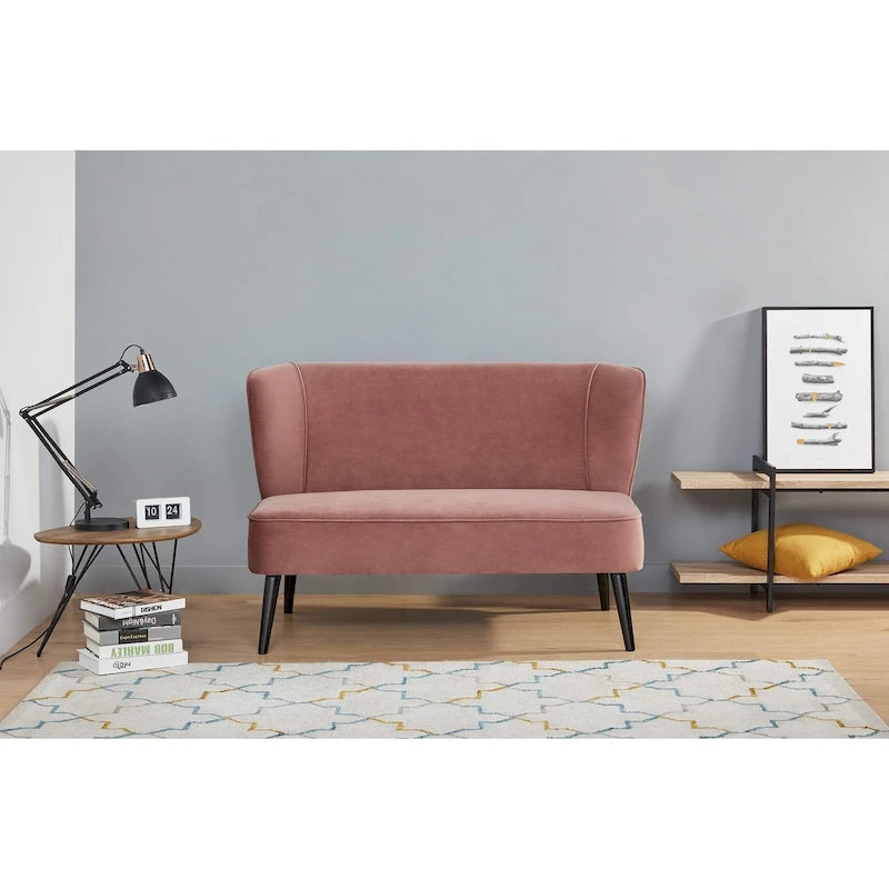 Brooklawn Wingback Mid-century Loveseat 23