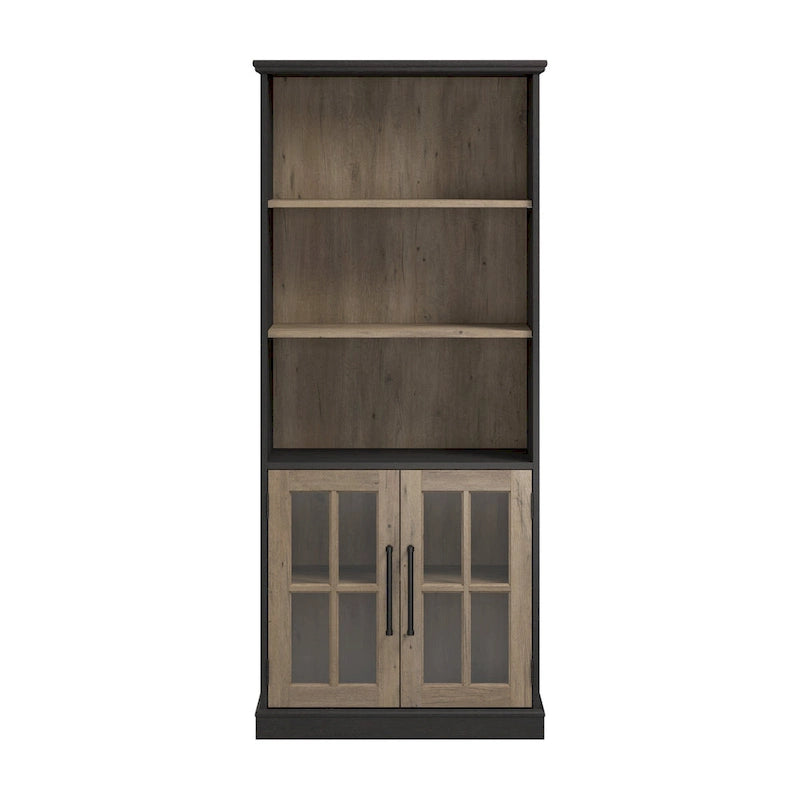 Westbrook 5 Shelf Bookcase with Glass Doors by 7
