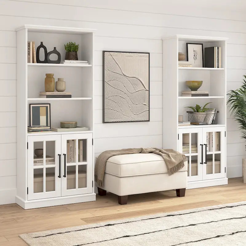 Westbrook 5 Shelf Bookcase with Glass Doors by 11