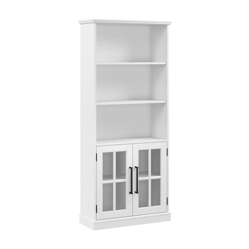 Westbrook 5 Shelf Bookcase with Glass Doors by 14