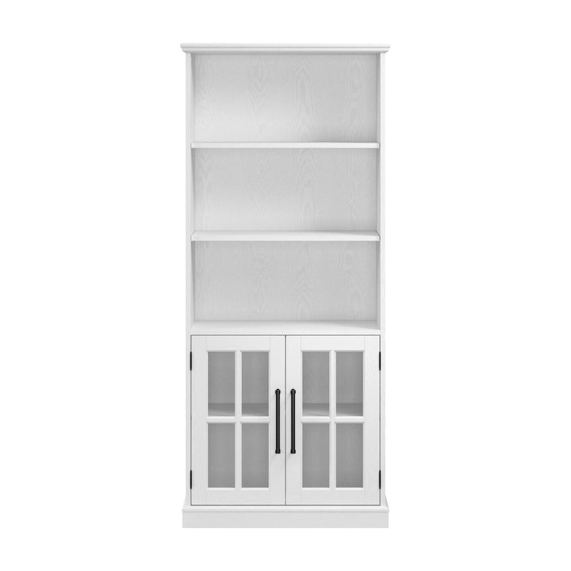Westbrook 5 Shelf Bookcase with Glass Doors by 15