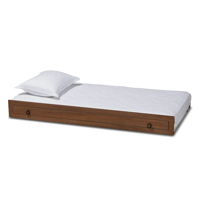 Alya Classic Traditional Farmhouse Twin Size Trundle (Trundle Only) 16