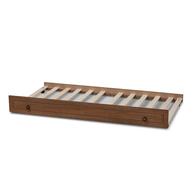 Alya Classic Traditional Farmhouse Twin Size Trundle (Trundle Only) 5