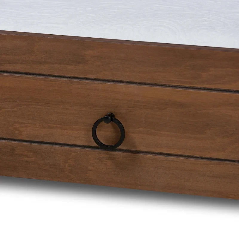 Alya Classic Traditional Farmhouse Twin Size Trundle (Trundle Only) 6