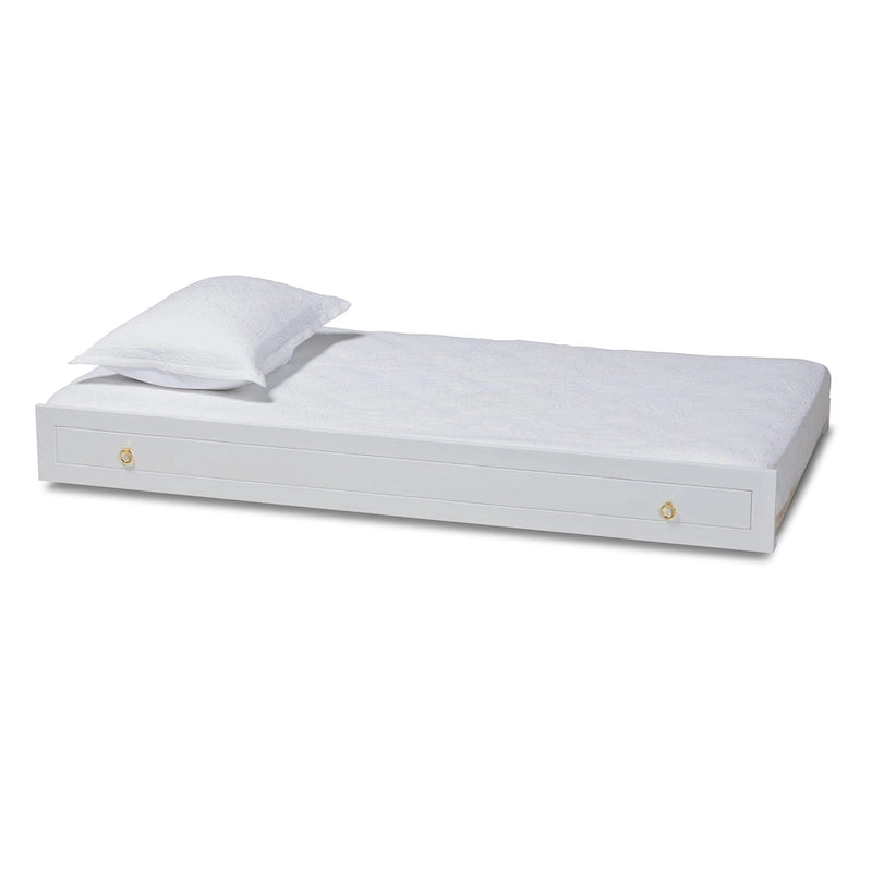 Alya Classic Traditional Farmhouse Twin Size Trundle (Trundle Only) 9