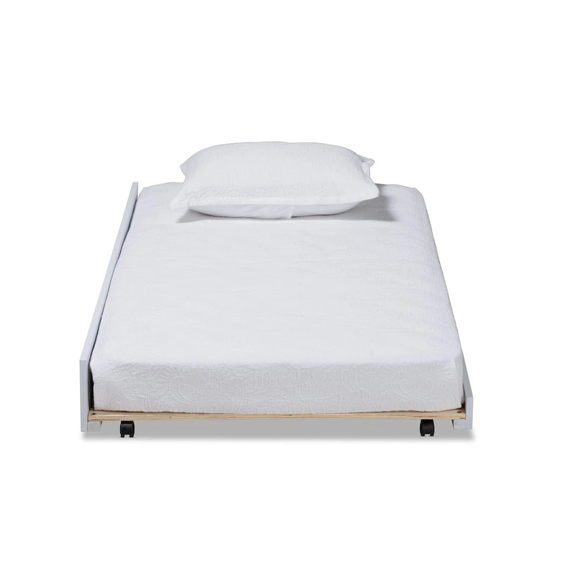 Alya Classic Traditional Farmhouse Twin Size Trundle (Trundle Only) 10