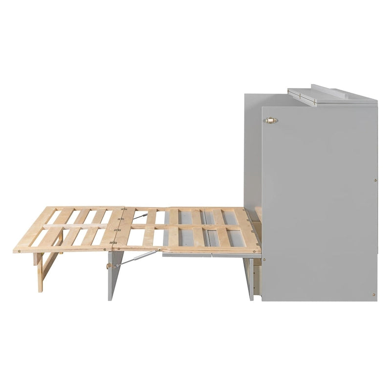 Full Size Murphy Bed with Large Drawers For Bedroom 3