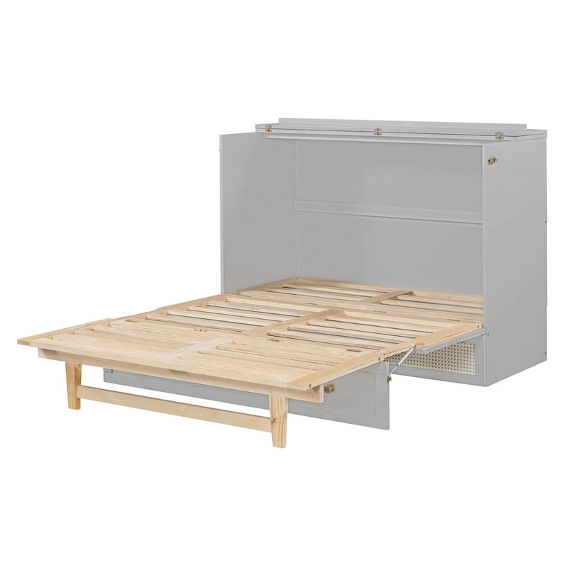 Full Size Murphy Bed with Large Drawers For Bedroom 4