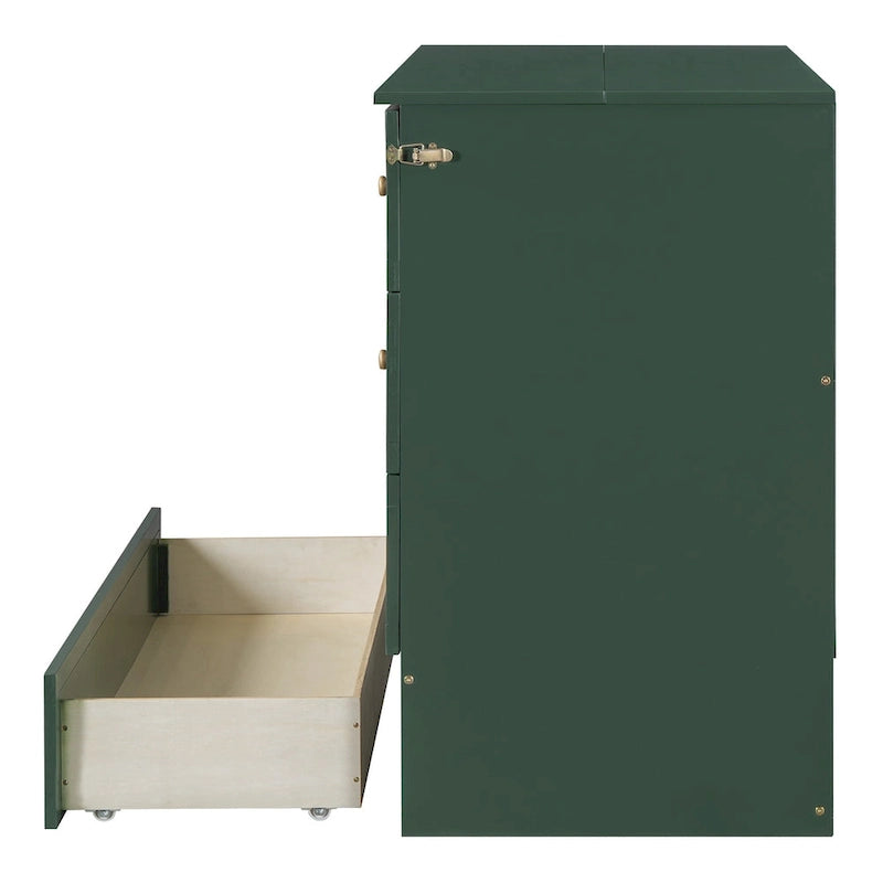 Full Size Murphy Bed with Large Drawers For Bedroom 14
