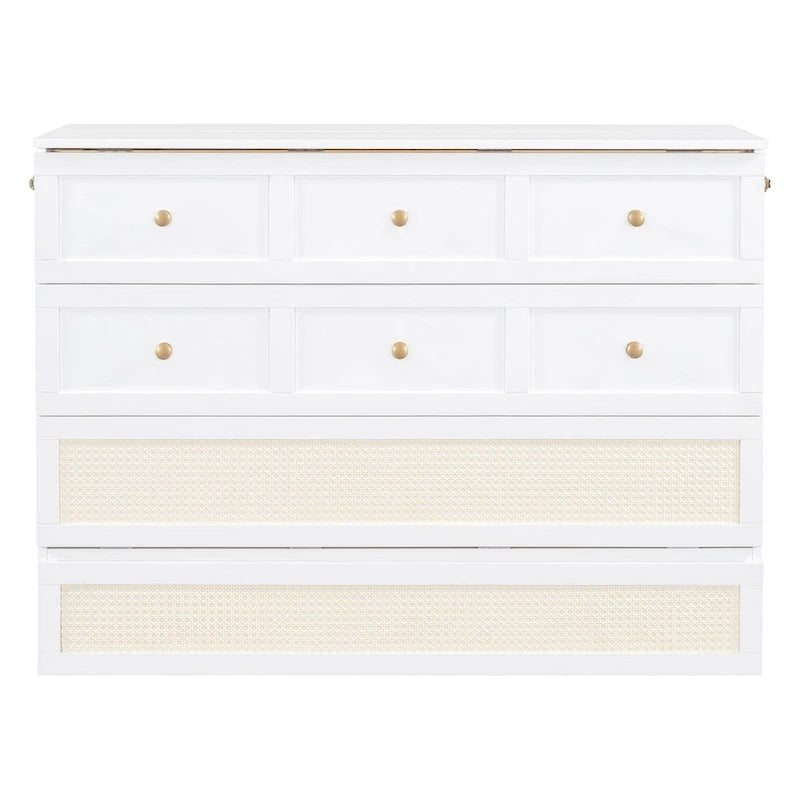 Full Size Murphy Bed with Large Drawers For Bedroom 22