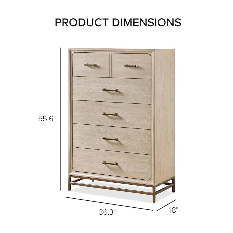 Drayden Transitional Oak Solid Wood 3-Piece Chest and 2 Nightstand Bedroom Set