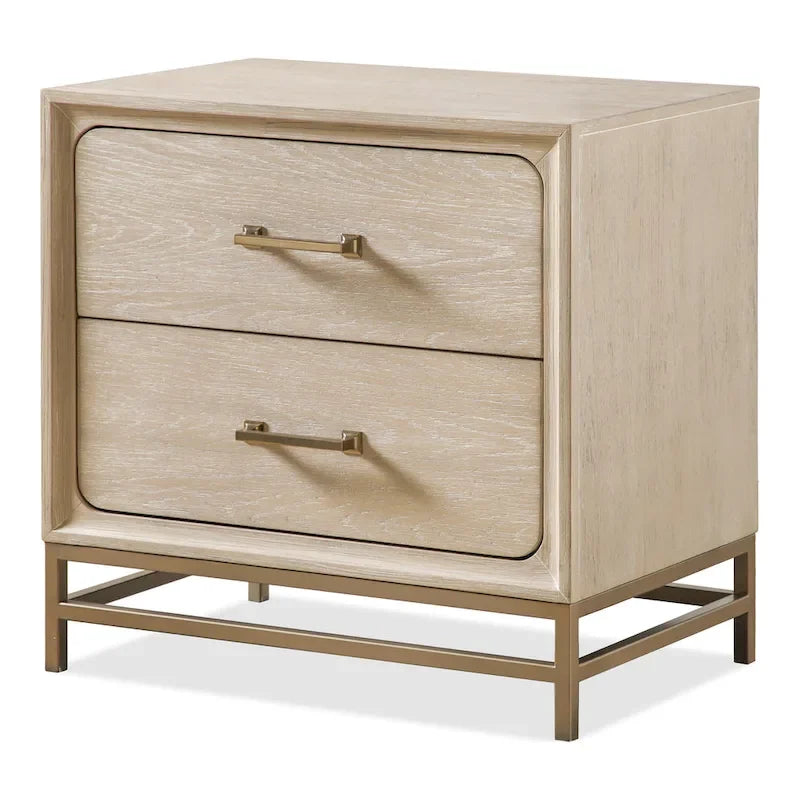 Drayden Transitional Oak Solid Wood 3-Piece Chest and 2 Nightstand Bedroom Set 13