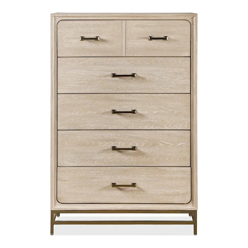 Drayden Transitional Oak Solid Wood 3-Piece Chest and 2 Nightstand Bedroom Set 18