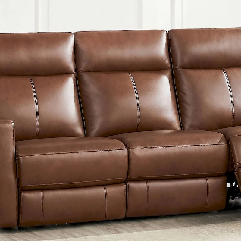Vienna Zero Gravity Power Recline and Headrest Top Grain Leather Sofa 11