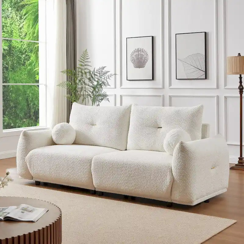Lamb's wool 2-seater sofa 26
