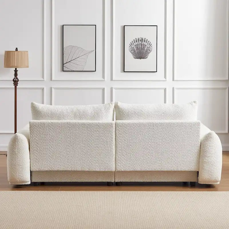 Lamb's wool 2-seater sofa 6