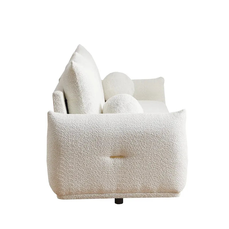 Lamb's wool 2-seater sofa 8