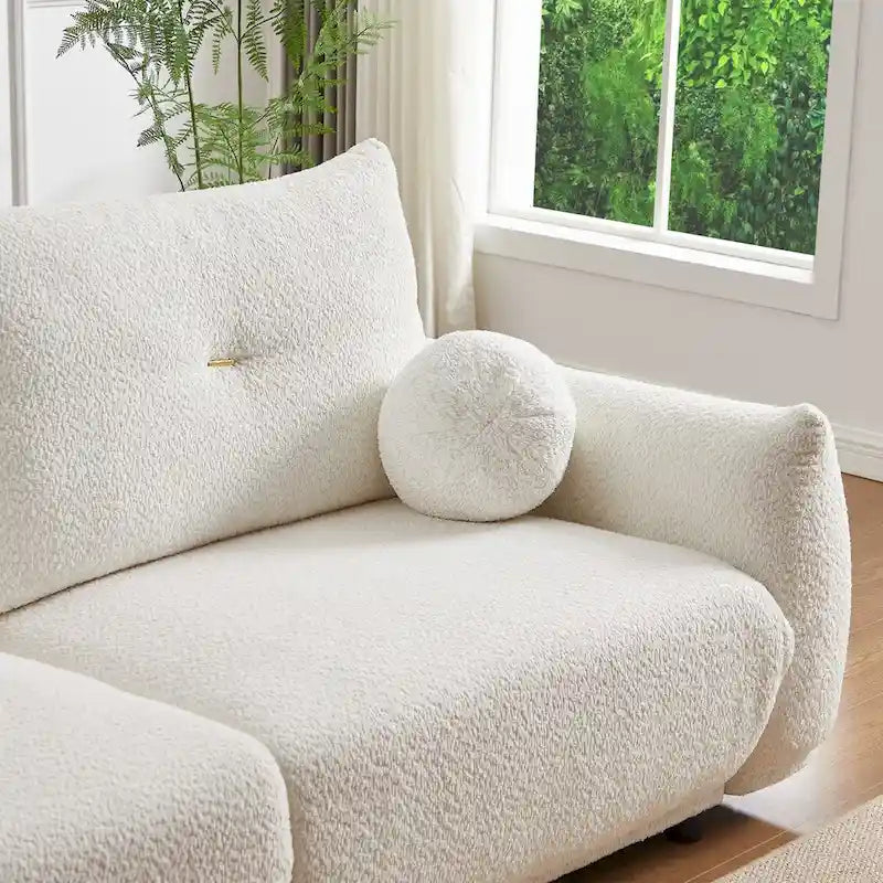 Lamb's wool 2-seater sofa 12
