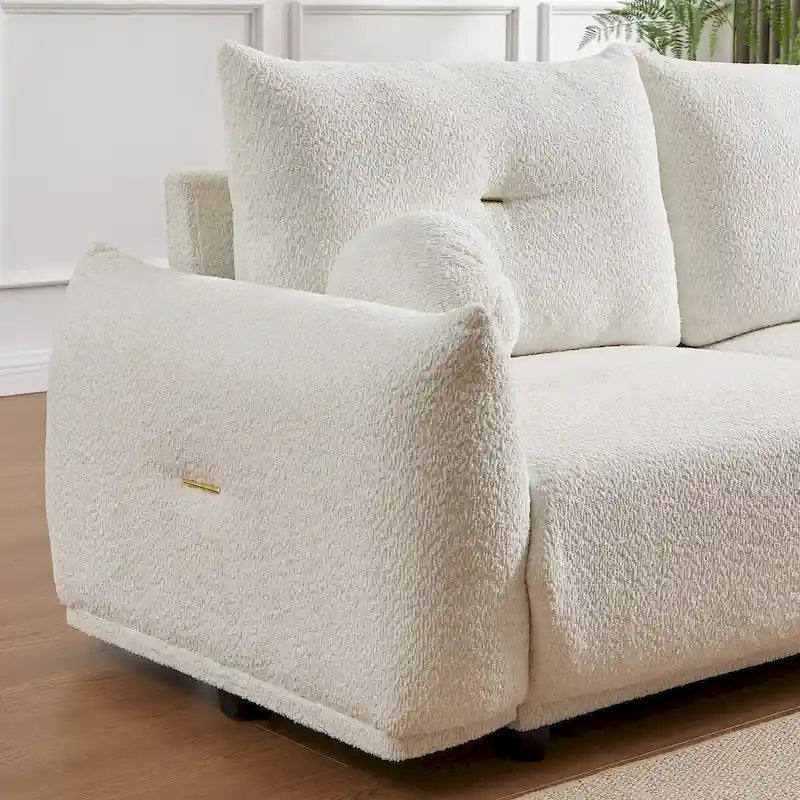 Lamb's wool 2-seater sofa 16