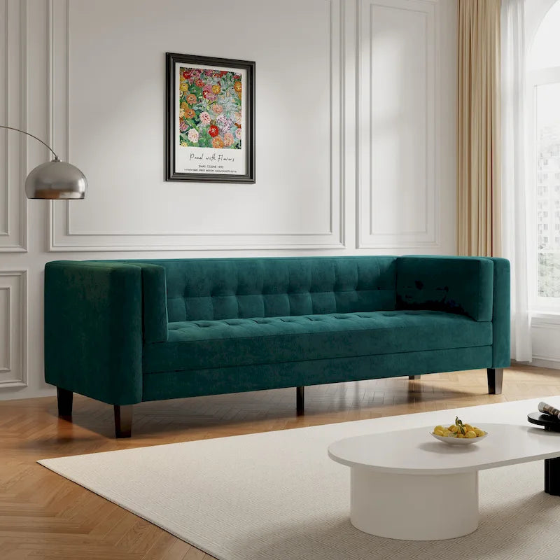 Viola Velvet Cushion 3-Seater Sofa Couch by 