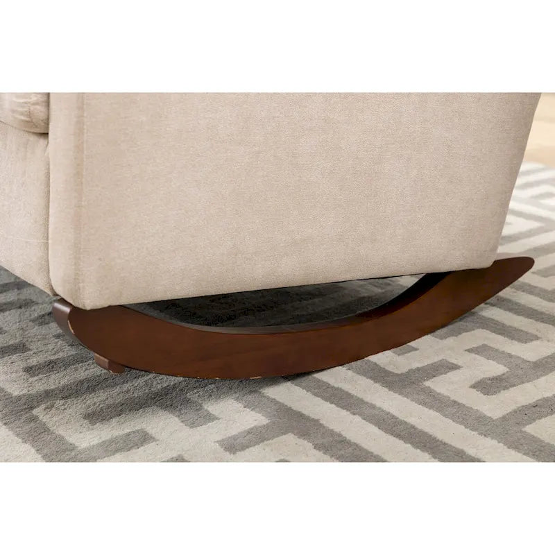 Rocking Chair Upholstered Mid Century Modern Rocker Oversized Wingback Armchair for Living Room 6
