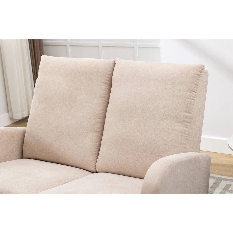 Rocking Chair Upholstered Mid Century Modern Rocker Oversized Wingback Armchair for Living Room 8