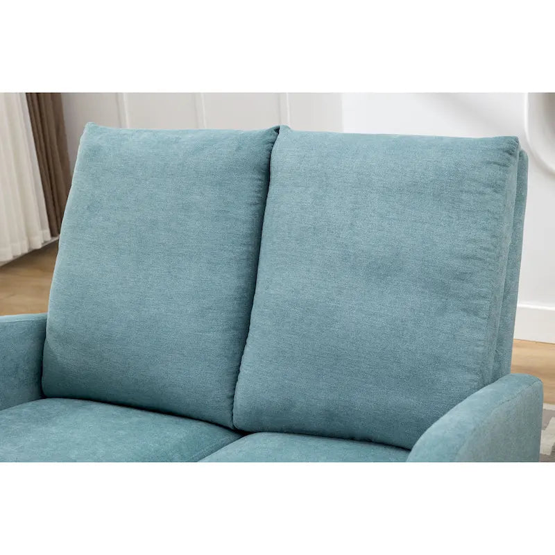 Rocking Chair Upholstered Mid Century Modern Rocker Oversized Wingback Armchair for Living Room 16