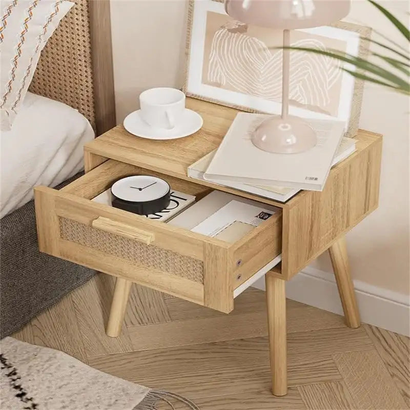 Bedroom Nightstands Wooden Night Stands - 11.81D x 15.35W x 19.69H 16