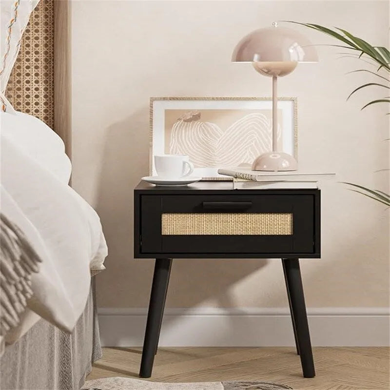 Bedroom Nightstands Wooden Night Stands - 11.81D x 15.35W x 19.69H 17