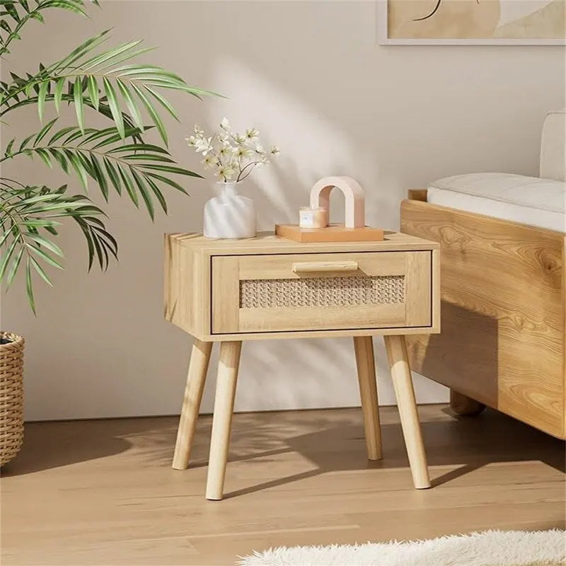 Bedroom Nightstands Wooden Night Stands - 11.81D x 15.35W x 19.69H 4