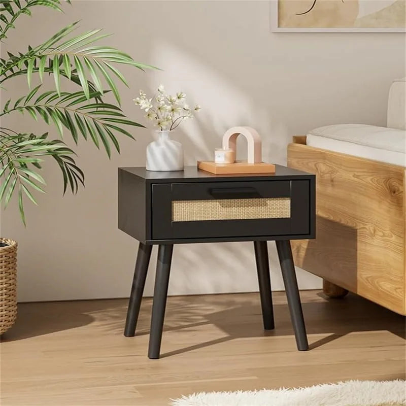 Bedroom Nightstands Wooden Night Stands - 11.81D x 15.35W x 19.69H 14