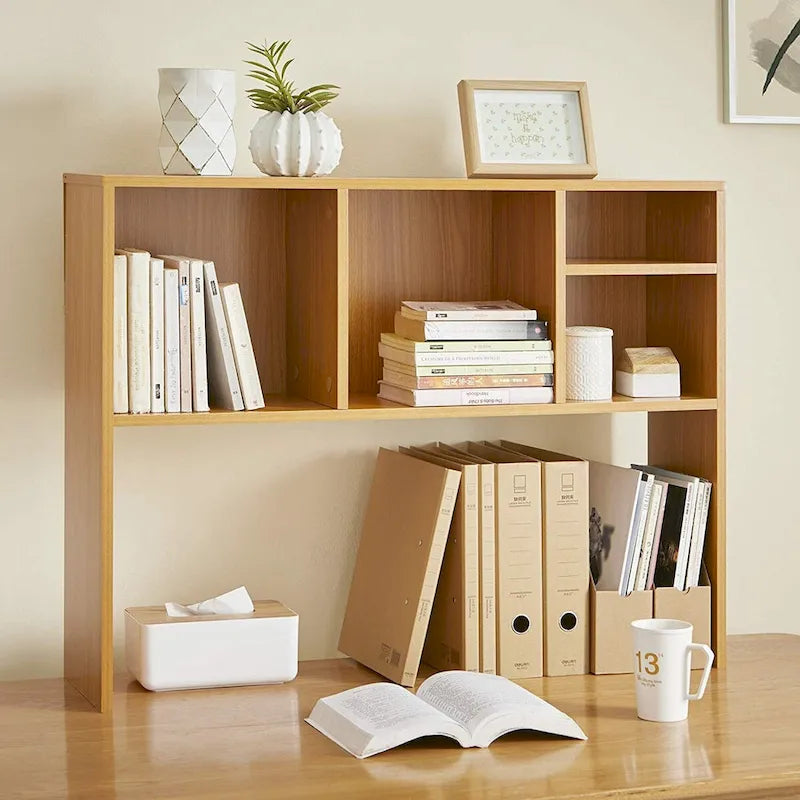 Beech (Natural Wood) The Cube - Desk Bookshelf by 