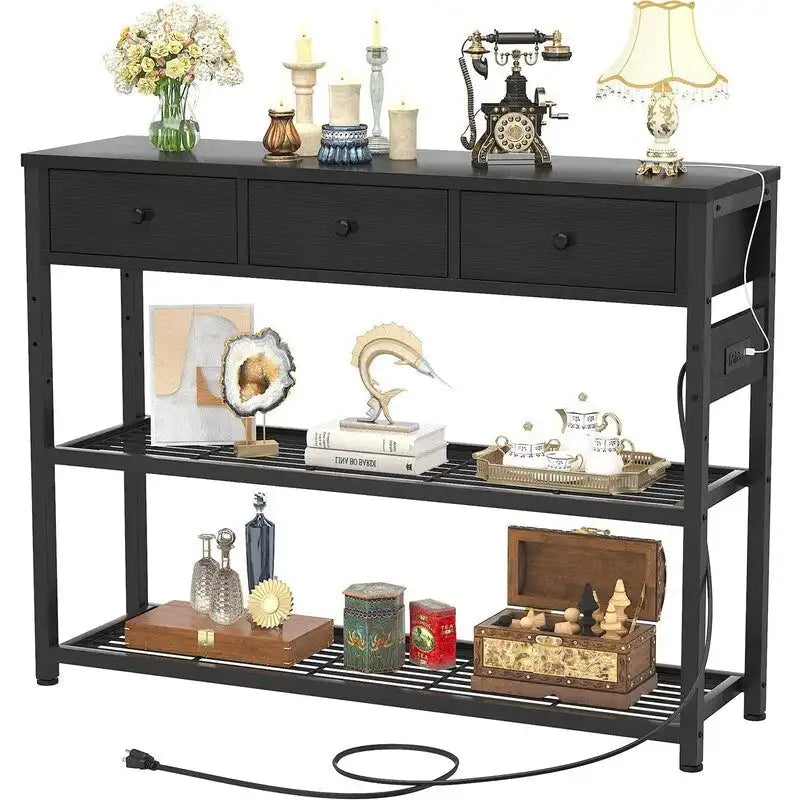 47 Entryway Table with Outlets and USB Ports - 11.8D x 47.2W x 31.8H 24