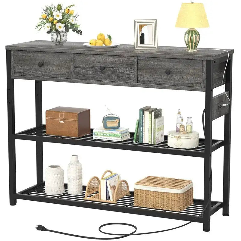 47 Entryway Table with Outlets and USB Ports - 11.8D x 47.2W x 31.8H 27