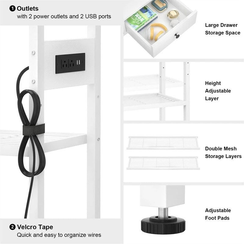 47 Entryway Table with Outlets and USB Ports - 11.8D x 47.2W x 31.8H 13