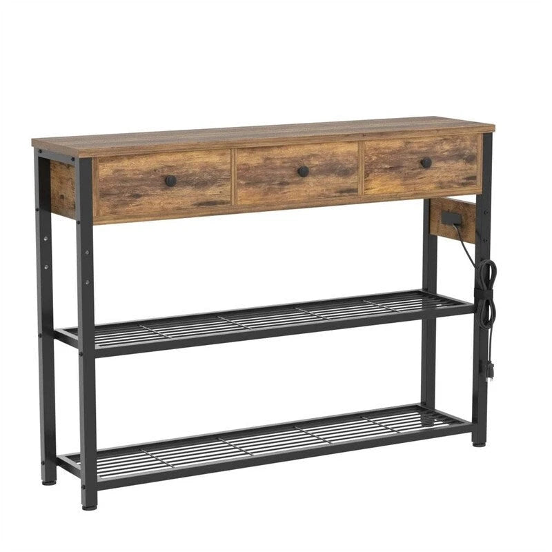 47 Entryway Table with Outlets and USB Ports - 11.8D x 47.2W x 31.8H 17