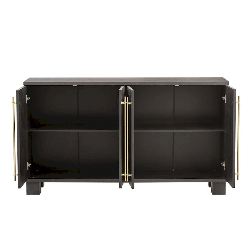 Wood Traditional Style Sideboard with Adjustable Shelves 3