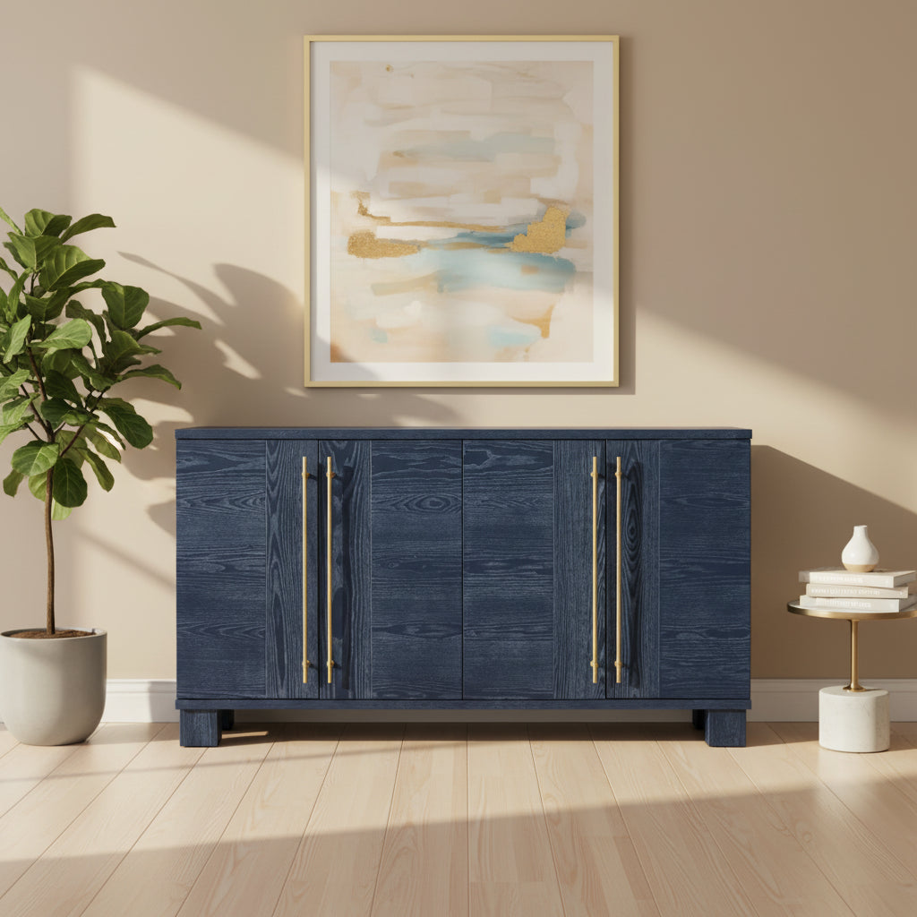 Wood Traditional Style Sideboard with Adjustable Shelves 8