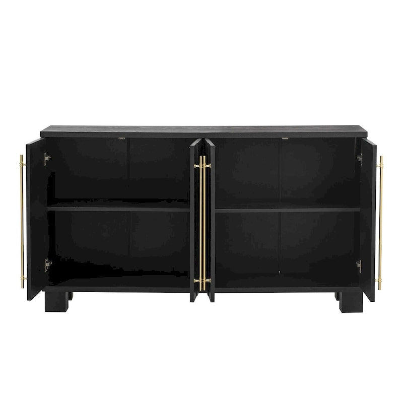 Wood Traditional Style Sideboard with Adjustable Shelves 13