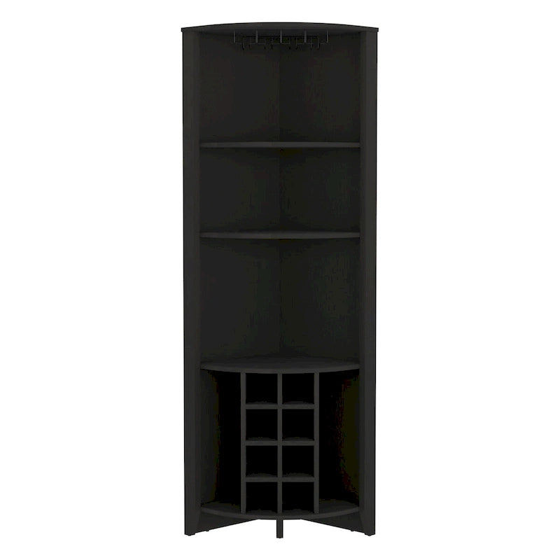 Corner Bar Cabinet for Kitchen, Dining Room,Living Room, Black 7